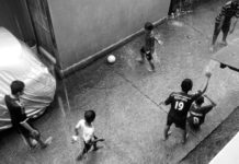 Urban Lens: A Rainy Day in Borneo Indonesia street football