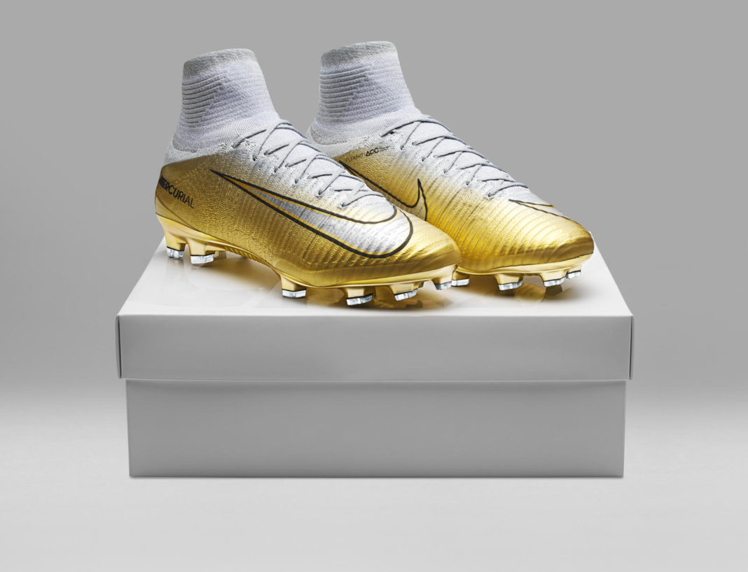 gold ronaldo cleats